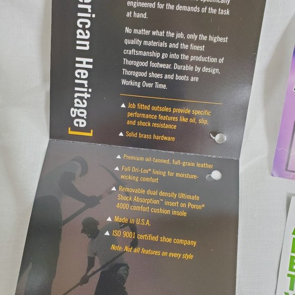 Thorogood American Heritage 6″ Tobacco Safety Toe Work Boot 13 EE 13 Wide Unworn - Picture 12 of 12